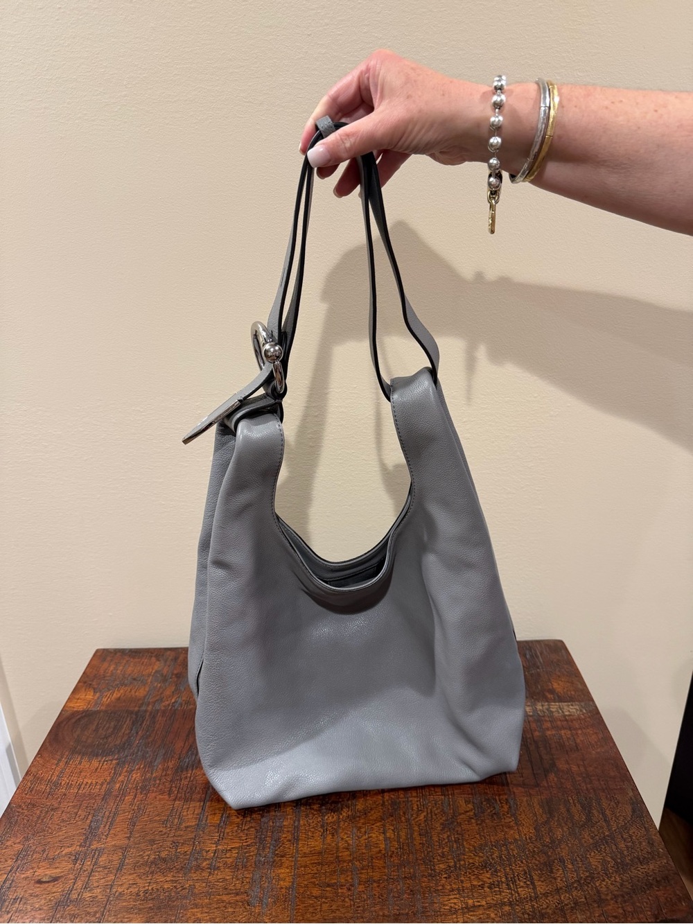Rebecca Minkoff Karlie Hobo Bag, Gray Leather